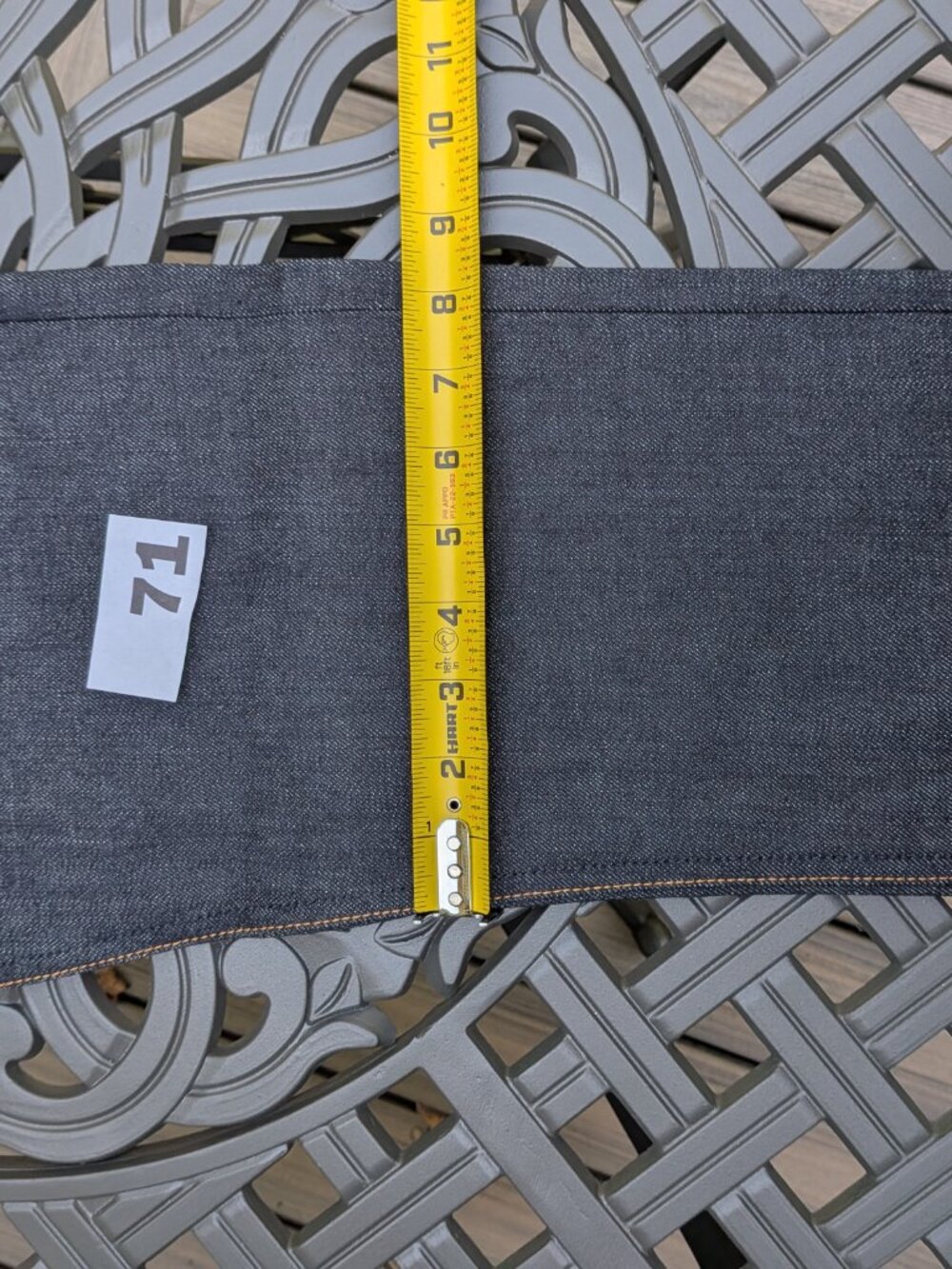 Gustin Selvedge Denim Jeans Men's Size 34 Slim, Inseam 34.25 Inches. - Picture 11 of 13